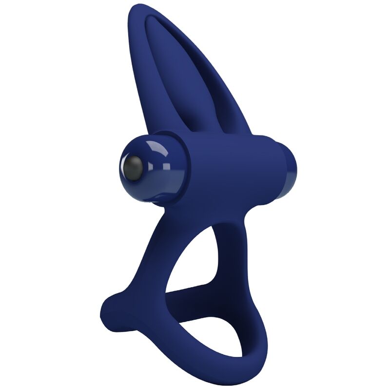 PRETTY LOVE - MAT DOUBLE ANNEAU AVEC VIBRATION &amp; STIMULATEUR BLEU