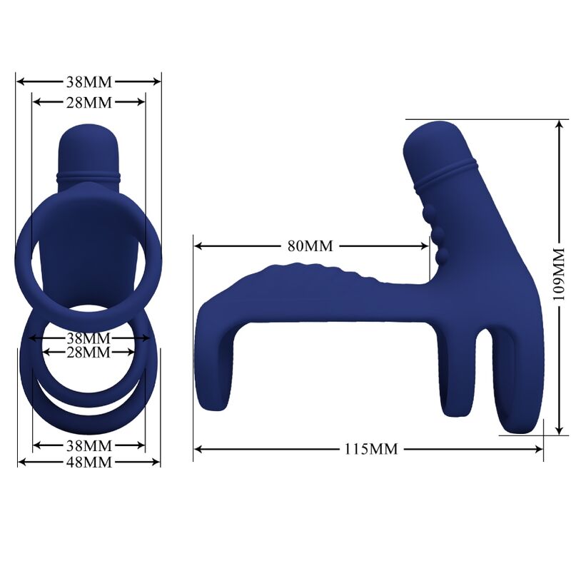 PRETTY LOVE - BAGUE VIBRANTE ELISH AVEC RALLONGE BLEU