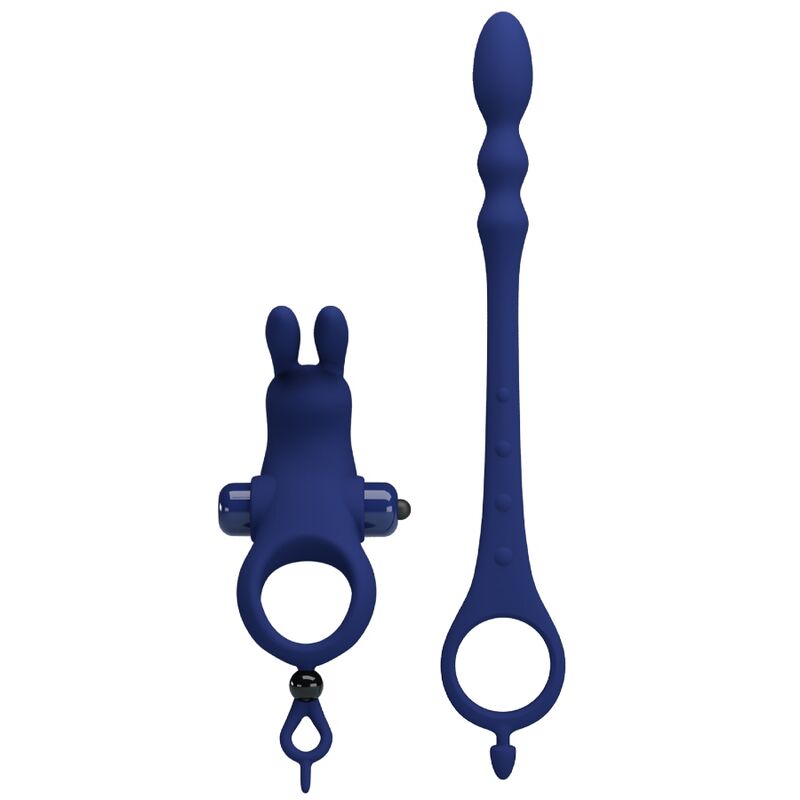 PRETTY LOVE - AYAD RABBIT ANNEAU VIBRATEUR AVEC PLUG BLEU