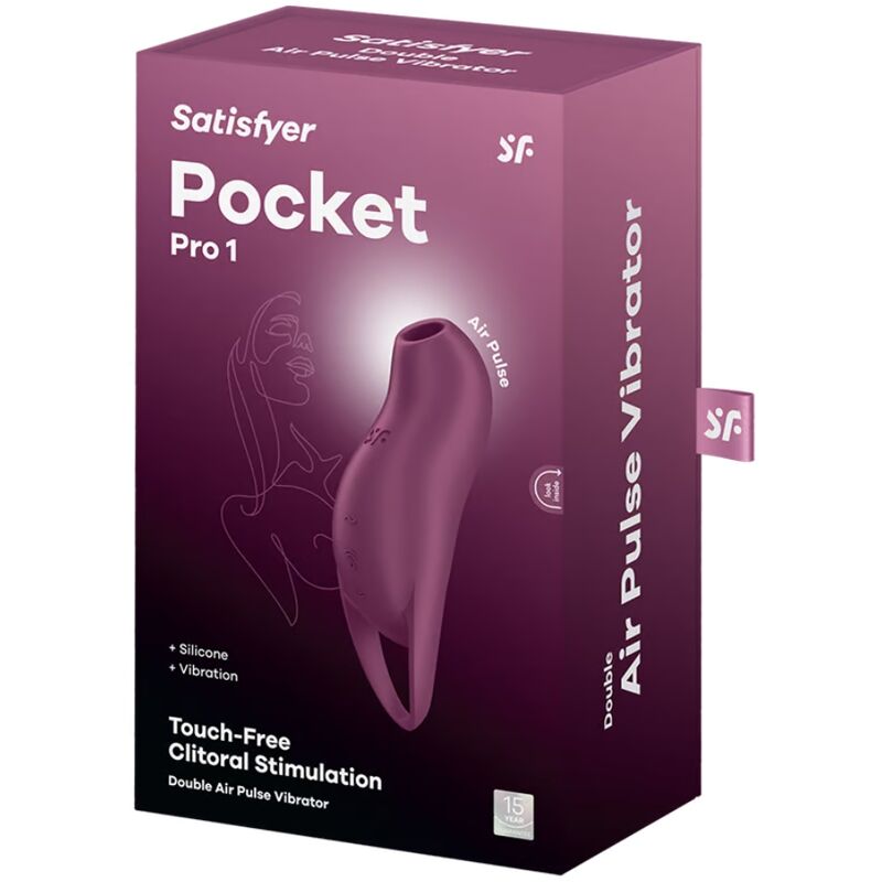 SATISFYER - STIMULATEUR DE CLITORIS POCKET PER 1 GARNET