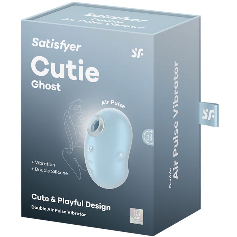 SATISFYER - CUTIE GHOST VIBRATEUR À POSER BLEU CLAIR