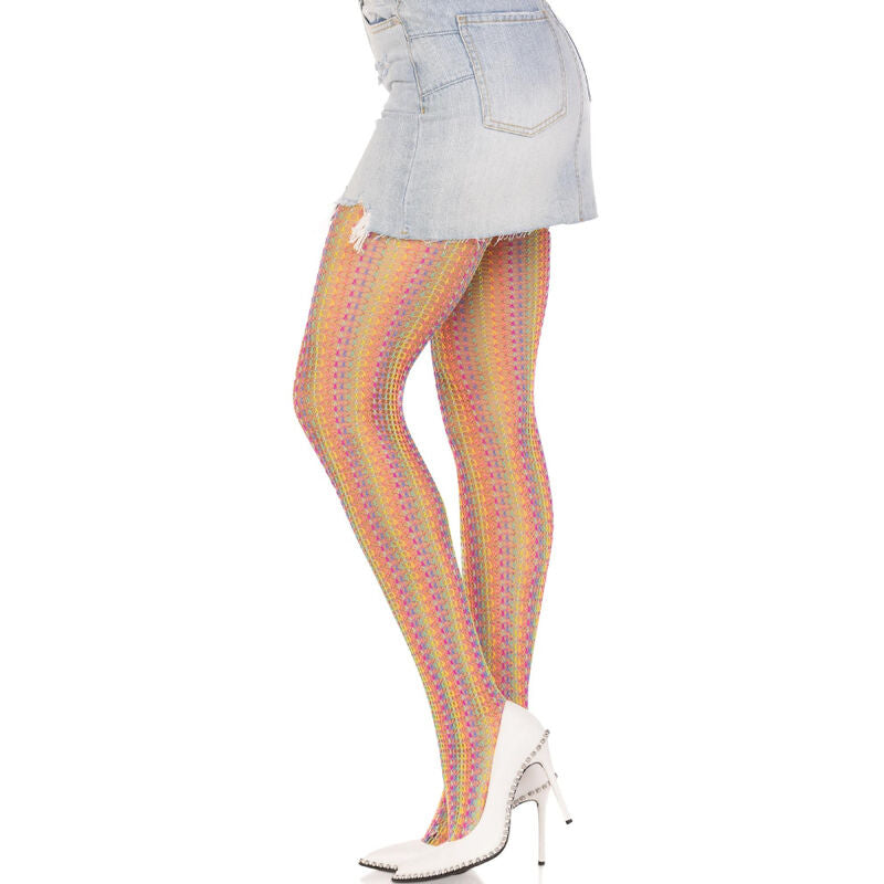 LEG AVENUE - CHAUSSETTES AU CROCHET MULTICOLORES