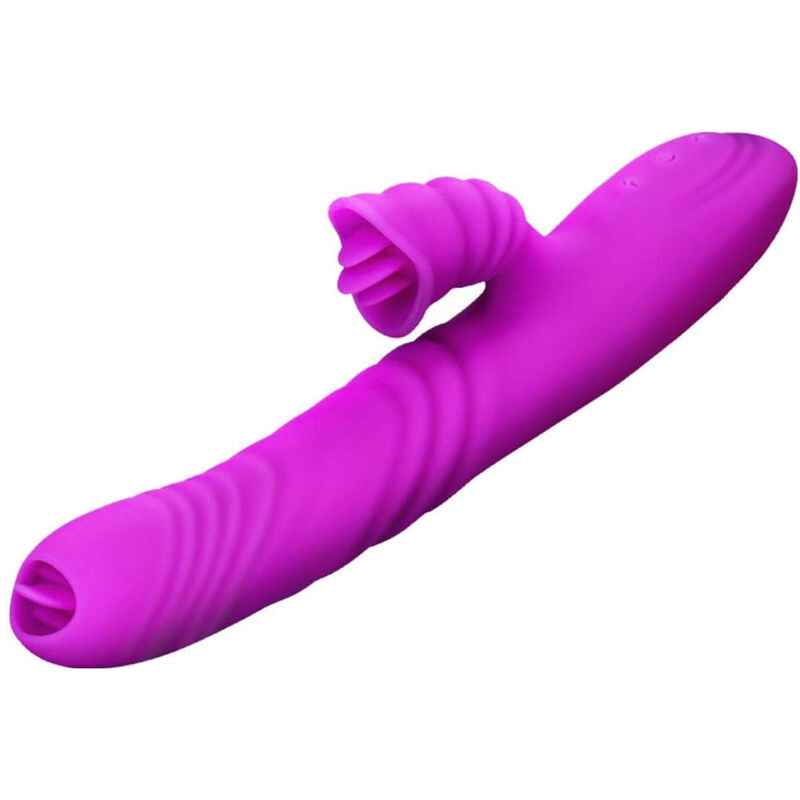 ARMONY - ANGELIA MULTIFUNCTIONELE VIBRATOR DUBBELE TONG PAARSE HITTE-EFFECT