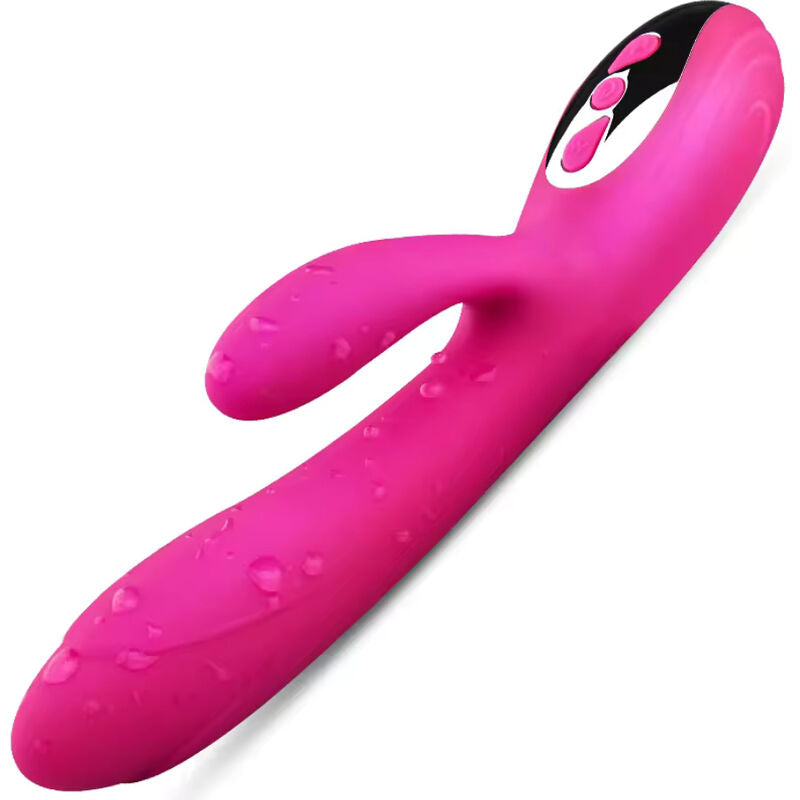 ARMONY - VIBRATEUR ET STIMULATEUR FLEXIBLE AVEC EFFET CHALEUR FUCHSIA