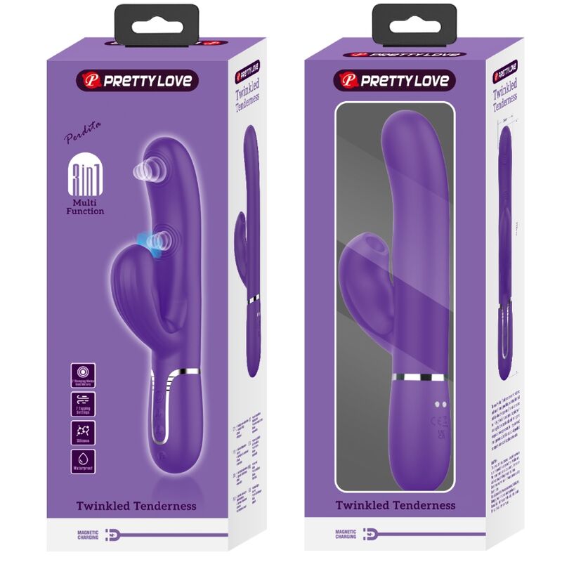PRETTY LOVE - PERLITA VIBRATEUR POINT G 3 EN 1 MULTIFONCTION VIOLET