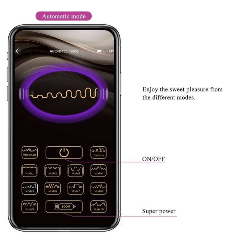 PRETTY LOVE - VIBRATEUR À CHOC ÉLECTRIQUE HECTOR APPLICATION GRATUITE VIOLET