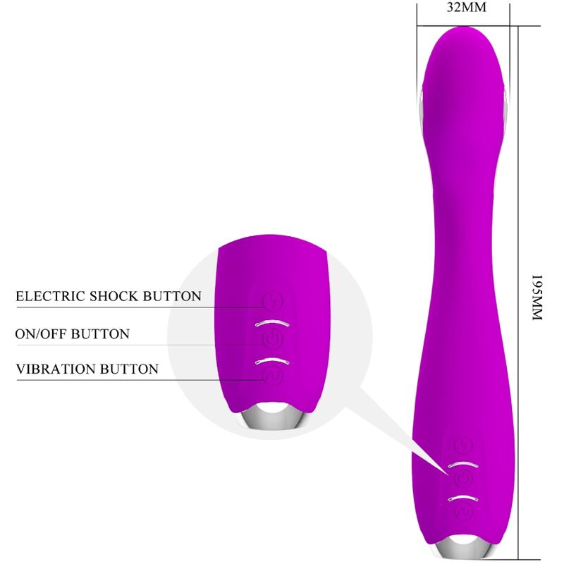 PRETTY LOVE - VIBRATEUR À CHOC ÉLECTRIQUE HECTOR APPLICATION GRATUITE VIOLET