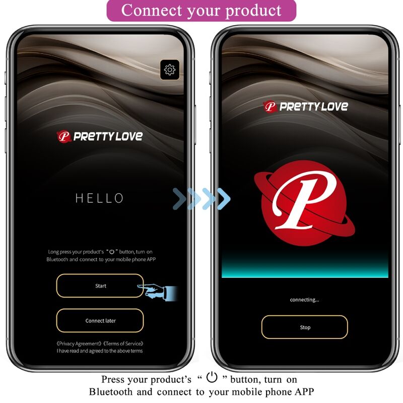 PRETTY LOVE - VIBRATEUR À CHOC ÉLECTRIQUE HECTOR APPLICATION GRATUITE VIOLET