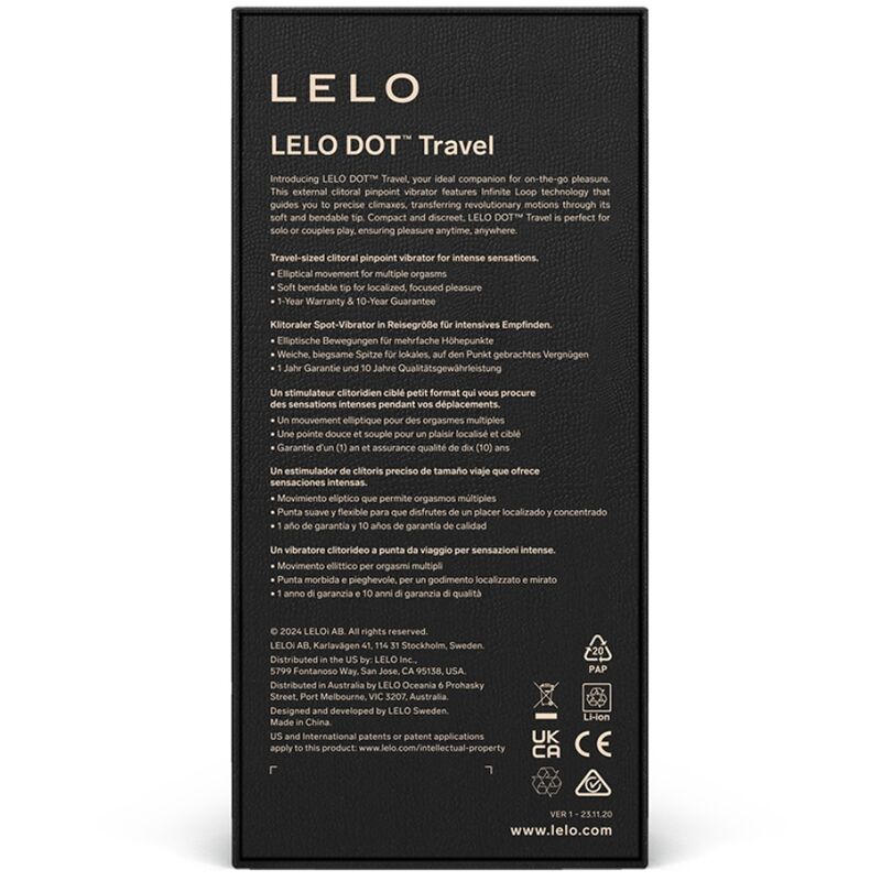 LELO - STIMULATEUR DE CLITORIS DE VOYAGE DOT ROSE