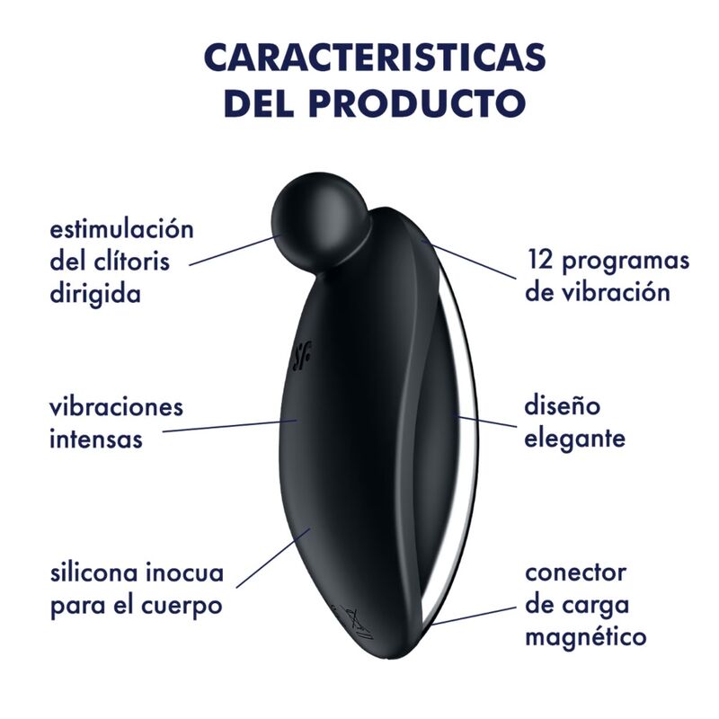 SATISFYER - SPOT ON 2 LAY-ON VIBRATOR ZWART