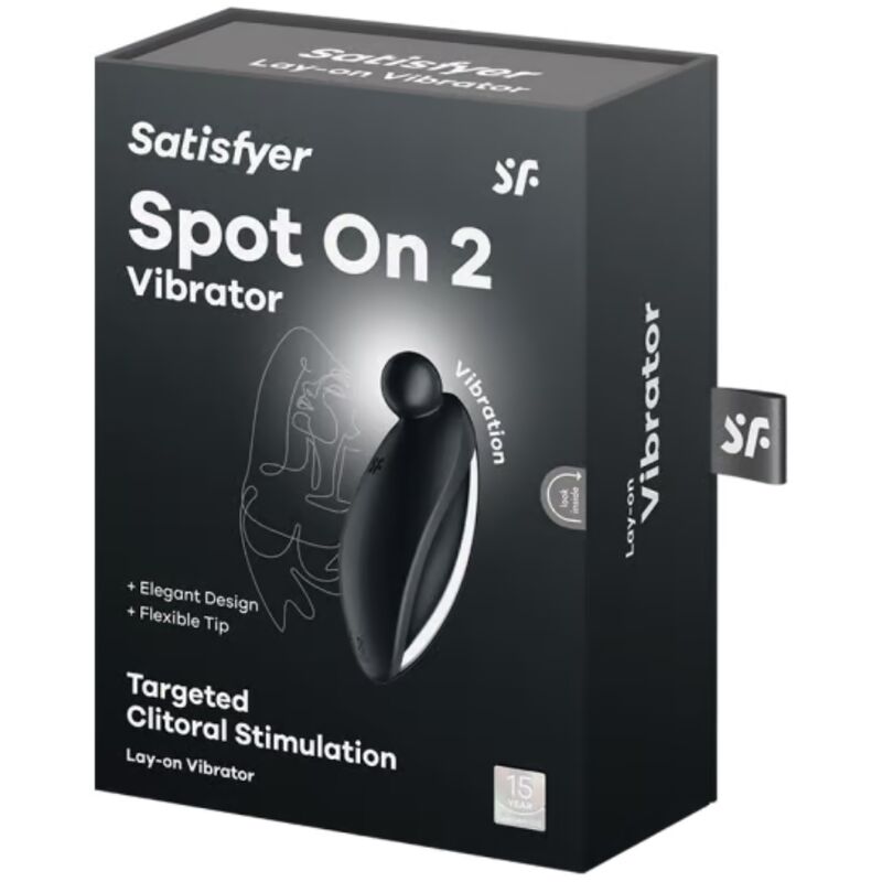 SATISFYER - SPOT ON 2 LAY-ON VIBRATOR ZWART