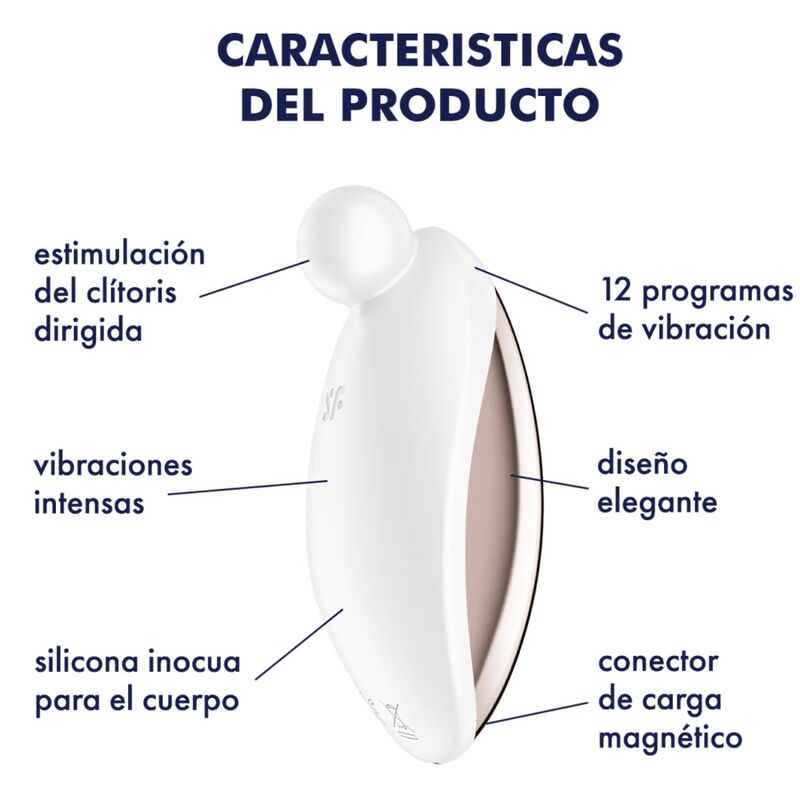 SATISFYER - SPOT ON 2 VIBRATEUR À POSER BLANC