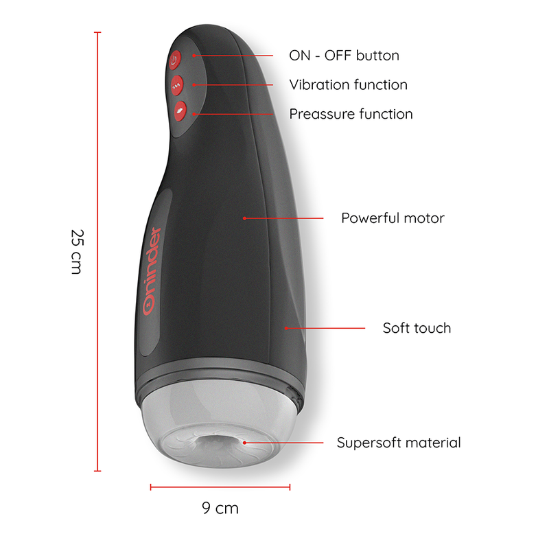 ONINDER – MASTURBATEUR RECHARGEABLE POUR HOMME SEOUL 10 VITESSES – APPLICATION GRATUITE