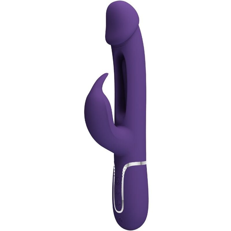 PRETTY LOVE - KAMPAS RABBIT VIBRATEUR MULTIFONCTION 3 EN 1 AVEC LANGUE VIOLET