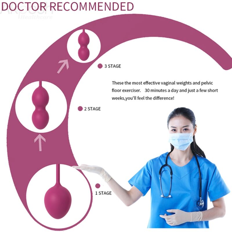 ARMONY - BARRE VAGINALE ANABIOSE 3 NIVEAUX BOURGOGNE