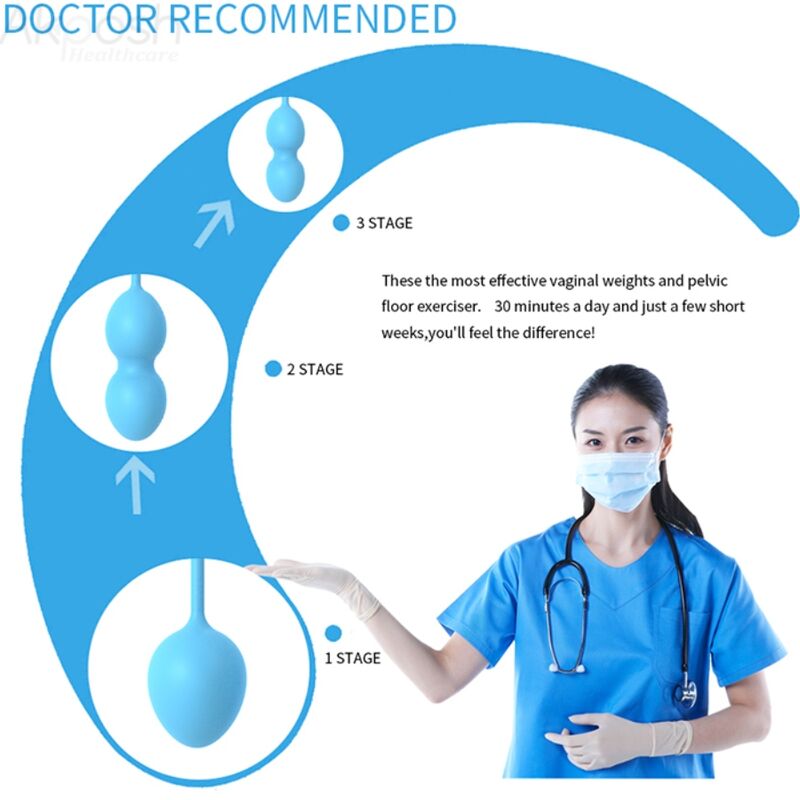 ARMONY - HALTÈRE VAGINAL ANABIOSE 3 NIVEAUX BLEU