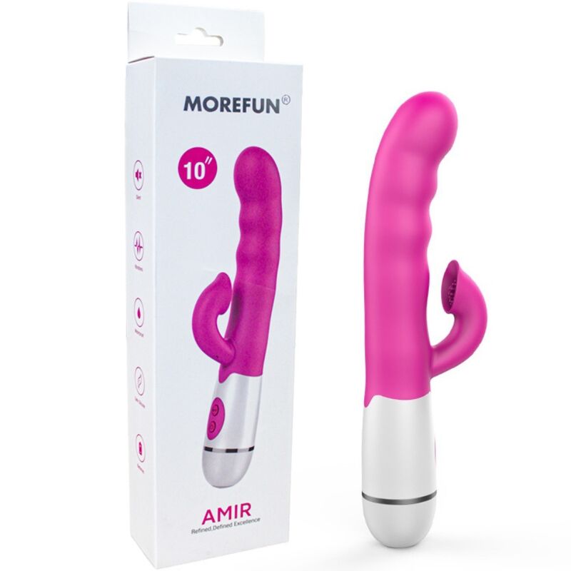 ARMONY - AMIR MULTIFUNCTIONELE VIBRATOR MET STIMULERENDE TONG 16 SNELHEDEN ROZE