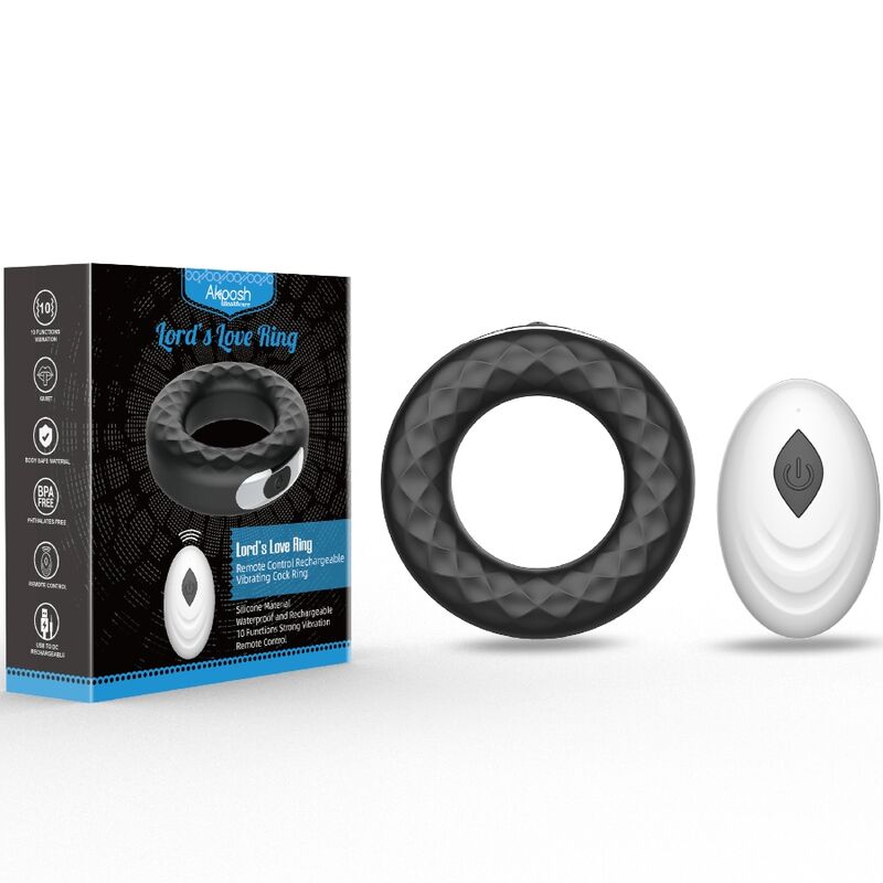 ARMONY - LORD'S LOVE RING VIBRATOR AFSTANDSBEDIENING ZWART