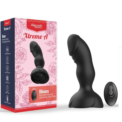 ARMONY - EXTREME A BLOOM ROSE VIBRATOR & ANALSTECKER FERNBEDIENUNG SCHWARZ