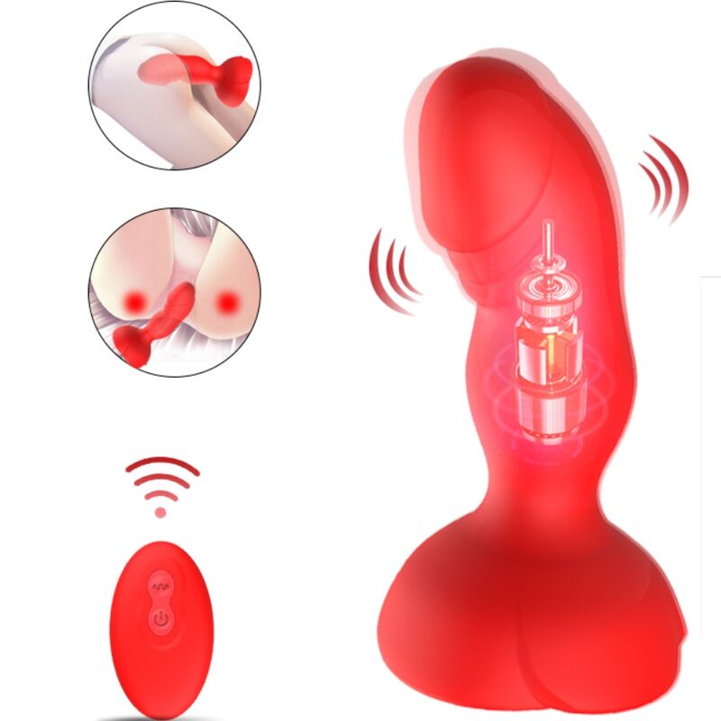 ARMONY - EXTREME A BLOOM ROSE VIBRATEUR &amp; PLUG ANAL TÉLÉCOMMANDE ROUGE
