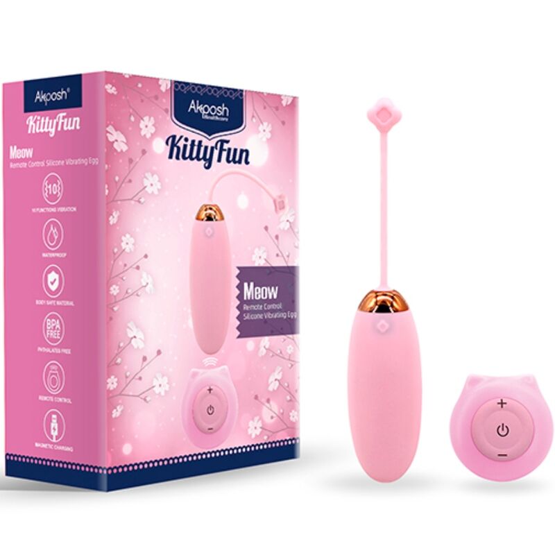 ARMONY - KITTY FUN EIERVIBRATOR AFSTANDSBEDIENING 10 VIBRATIES ROZE