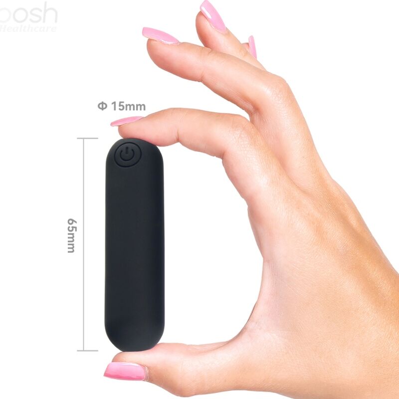 ARMONY - SPLASH JOLINE VIBRATOR BULLET SILICONEN AFSTANDSBEDIENING 10 VIBRATIES 65 X 15 CM ZWART