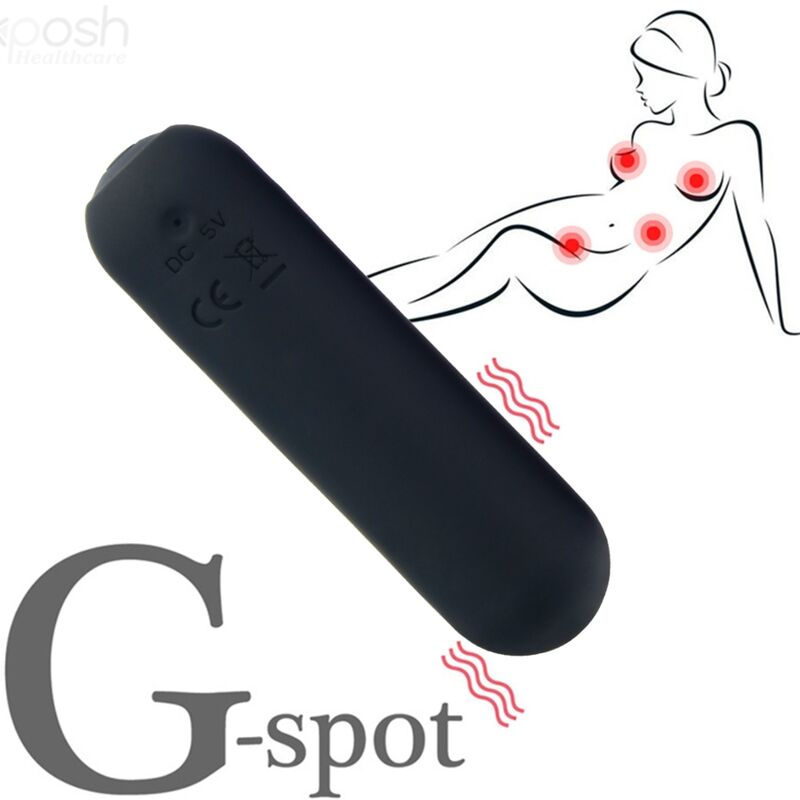 ARMONY - SPLASH JOIE VIBRATOR BULLET SILICONEN AFSTANDSBEDIENING 10 VIBRATIES 75 X 19 CM ZWART