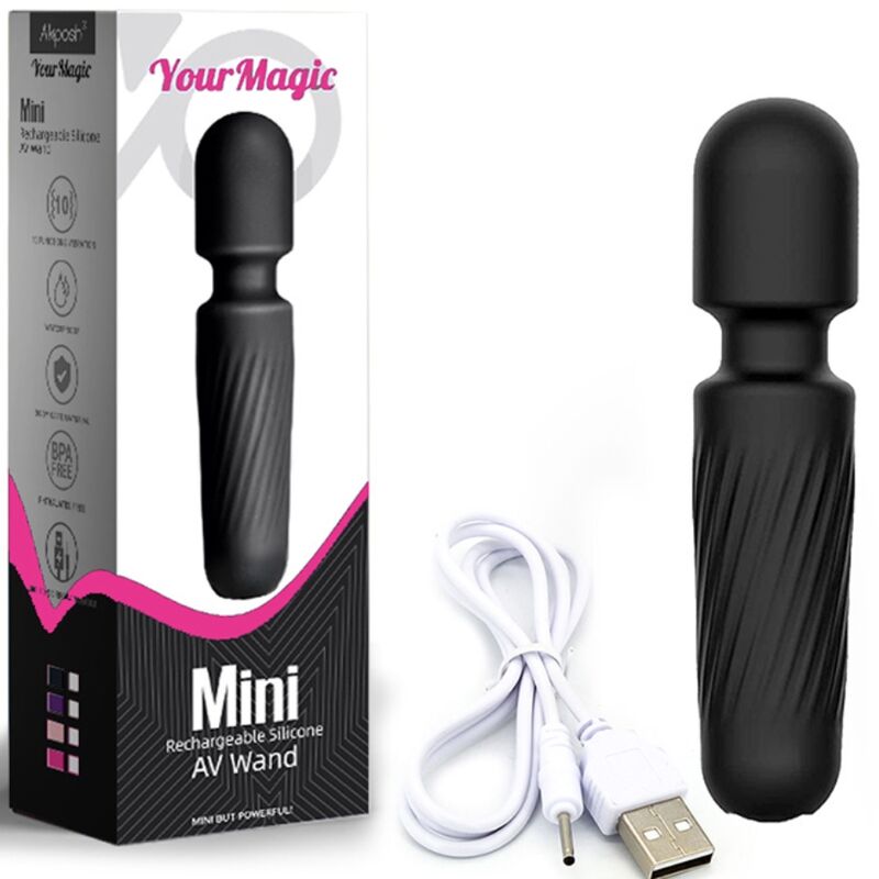ARMONY - UW MAGISCHE MASSAGER &amp; VIBRATOR OPLAADBAAR 10 VIBRATIES ZWART