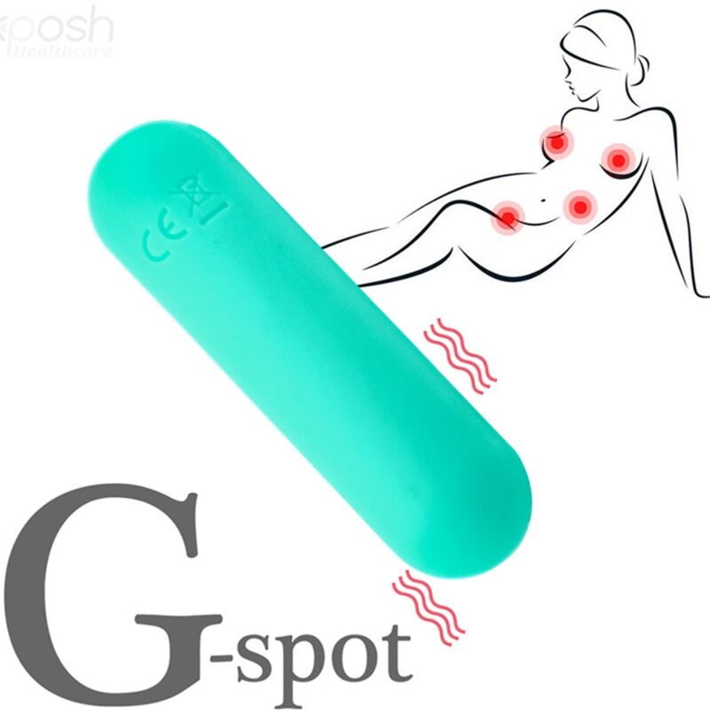 ARMONY - SPLASH JOLINE VIBRATEUR BULLET SILICONE TÉLÉCOMMANDE 10 VIBRATIONS 65 X 15 CM VERT