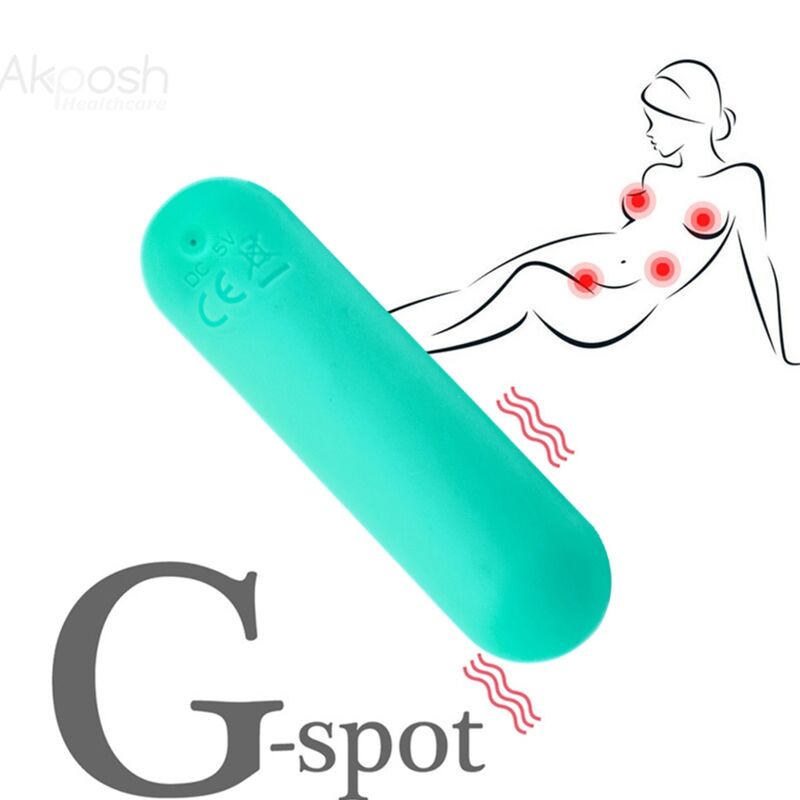 ARMONY - SPLASH JOIE VIBRATOR BULLET SILICONEN AFSTANDSBEDIENING 10 VIBRATIES 75 X 19 CM GROEN