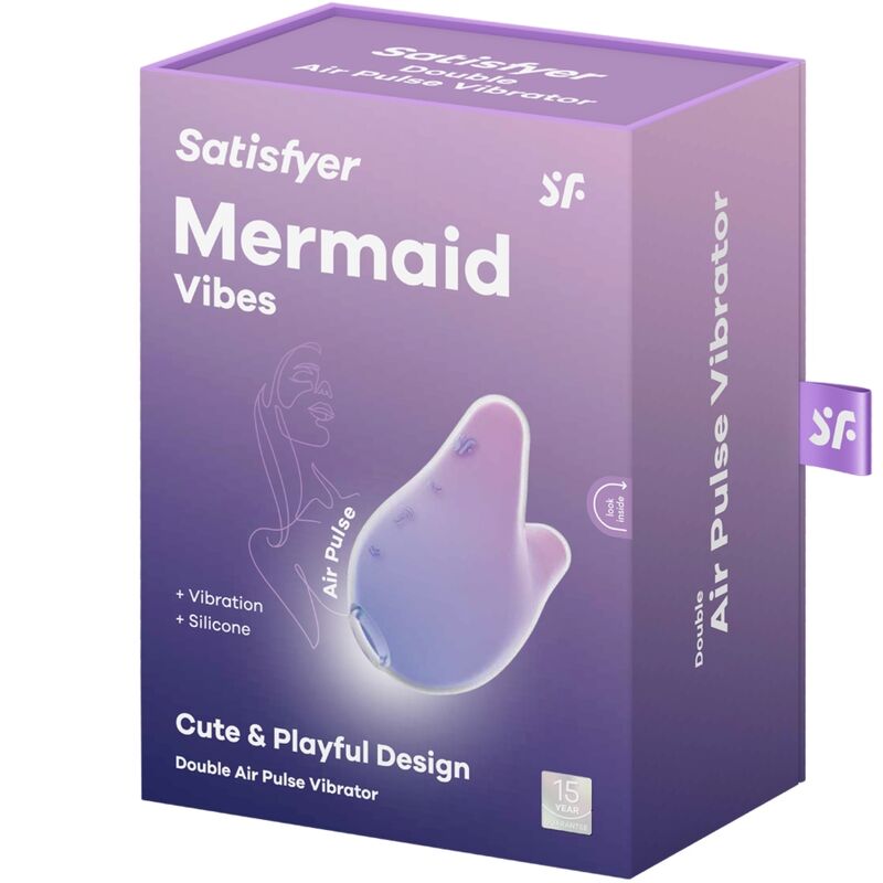 SATISFYER - MERMAID VIBES STIMULATOR &amp; VIBRATOR PURPLE AND PINK