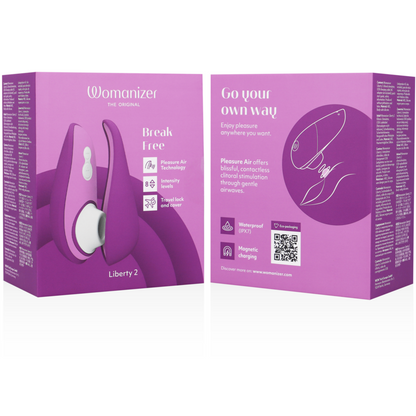WOMANIZER - LIBERTY 2 KLITORISSTIMULATOR & SAUGROHR VIOLETT