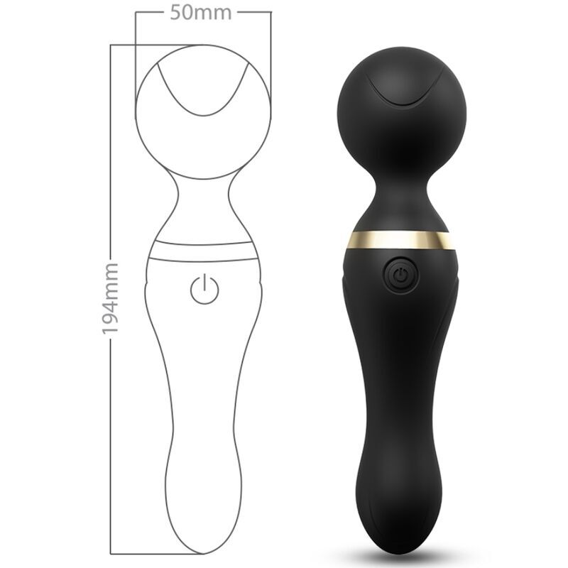 ARMONY - FREEZA MASSEUR &amp; VIBRATEUR TÊTE SUPER FLEXIBLE NOIR