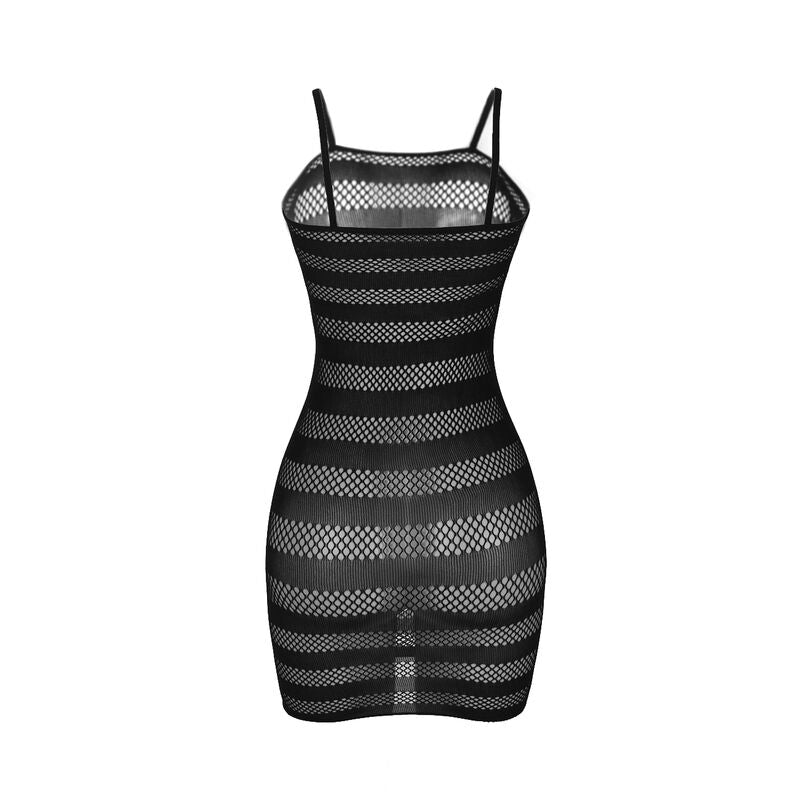 SUBBLIME - 951733 MESH JURK MET ZWARTE STREPEN ONE SIZE