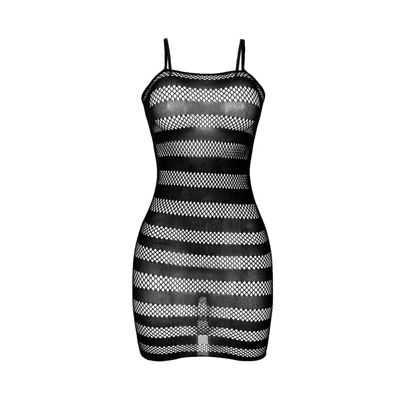 SUBBLIME - 951733 MESH JURK MET ZWARTE STREPEN ONE SIZE