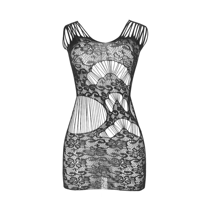 SUBBLIME - 951771 ROBE LONGUE DOS OUVERT AVEC MESH NOIR TAILLE UNIQUE