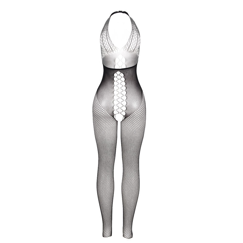 SUBBLIME - 951832 BODYSTOCKING MET OPEN RUG EN KRUISDETAILS ZWART ONE SIZE
