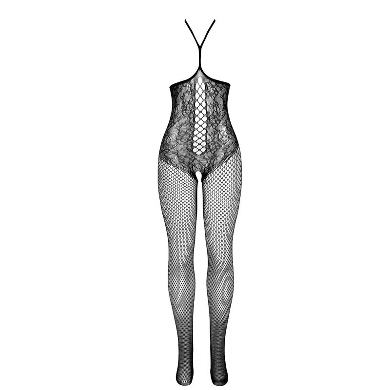 SUBBLIME - 951849 OPEN MESH BODYSTOCKING MET HOUDERS EN ZWART ONE SIZE