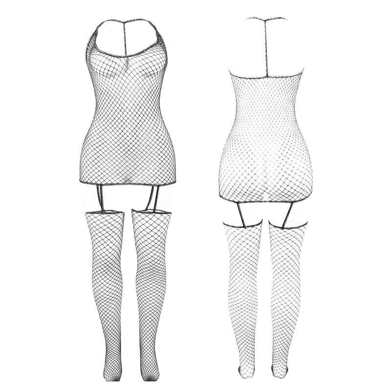 SUBBLIME - 951955 GLANZENDE MESH BODYSTOCKING ONE SIZE