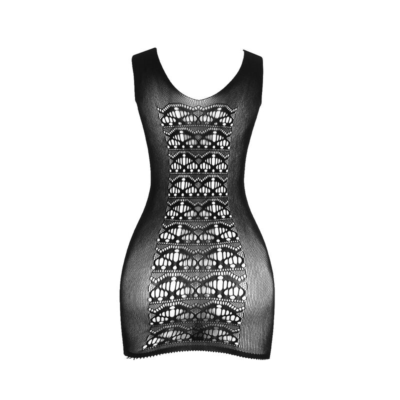 SUBBLIME - 952167 KORTE ELASTISCHE MESH JURK ZWART ONE SIZE
