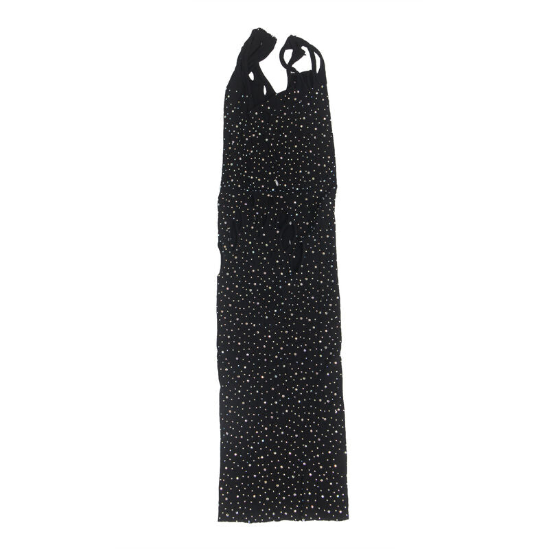 SUBBLIME - 952198 MESH JURK MET DIAMANTEN ZWART ONE SIZE