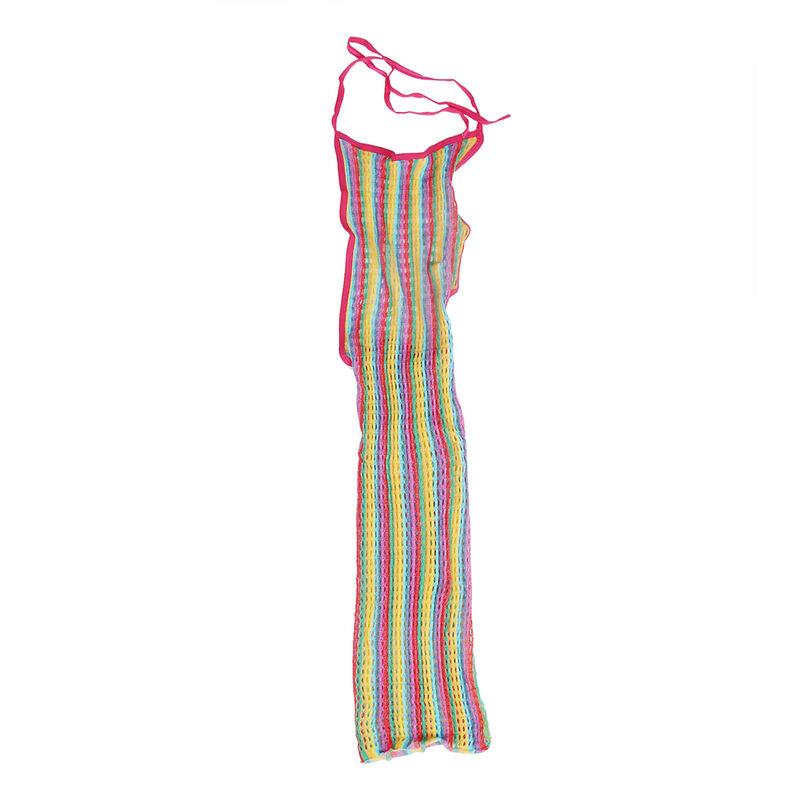 SUBBLIME - 952341 REGENBOOG MESH JURK ONE SIZE