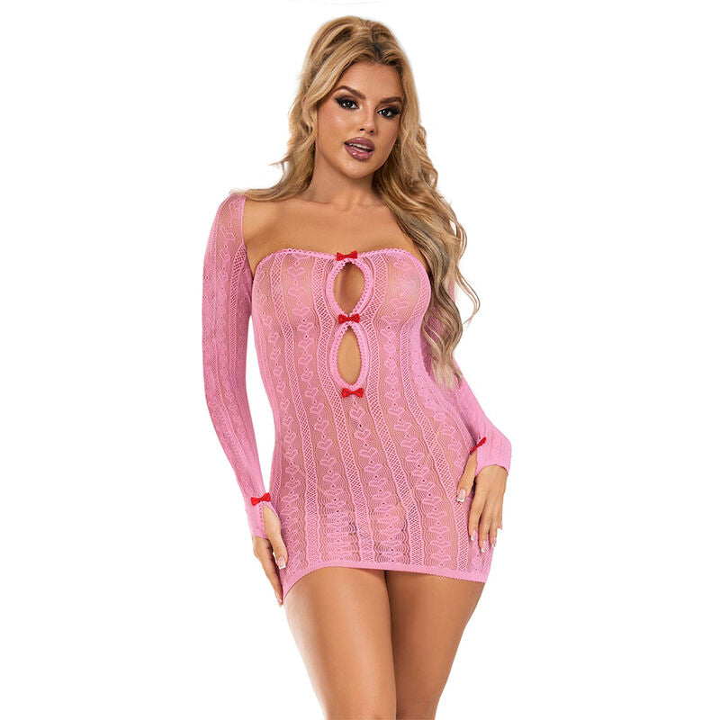 SUBBLIME - 952471 ROZE MESH JURK ONE SIZE