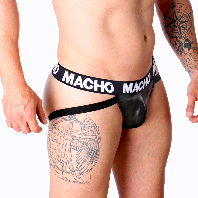 MACHO - MX25NC JOCKTAIL ZWART LEER XL