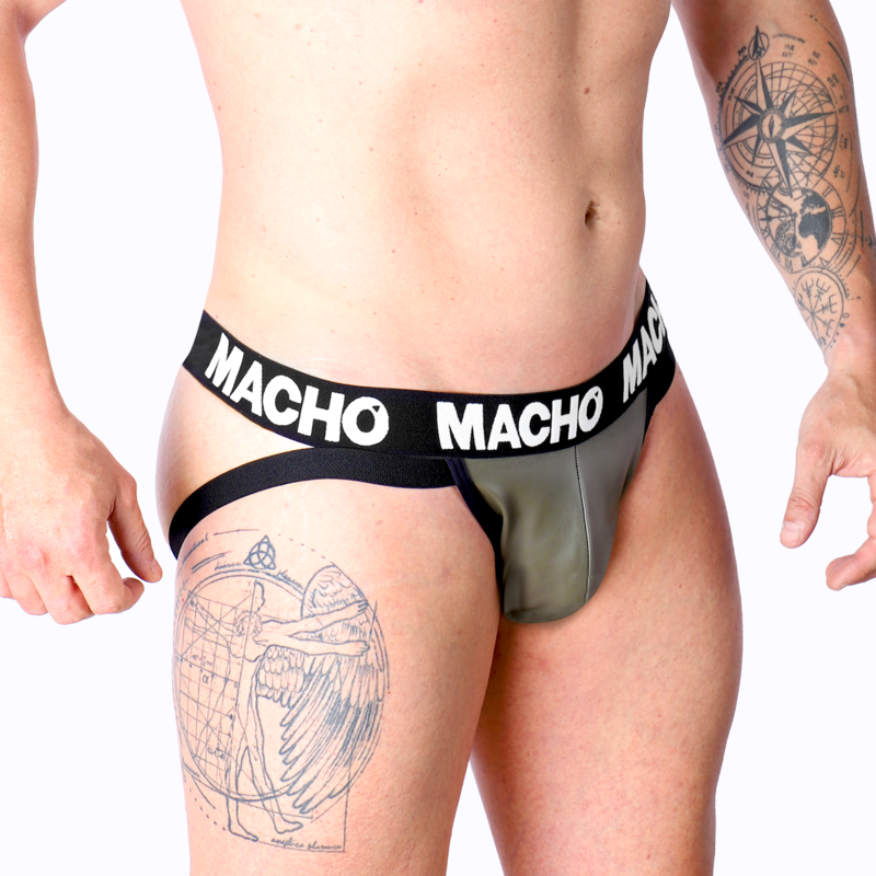 MACHO - MX27GR LEER JOCKTAIL GRIJS BEIGE XL