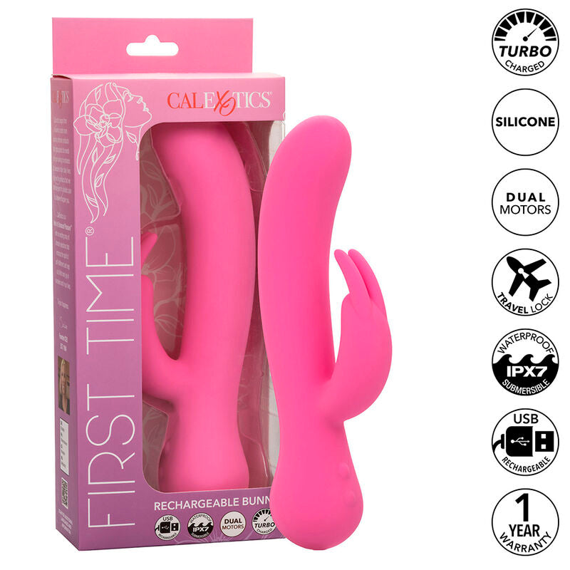 CALEXOTICS - PREMIER VIBRATEUR LAPIN RECHARGEABLE ROSE