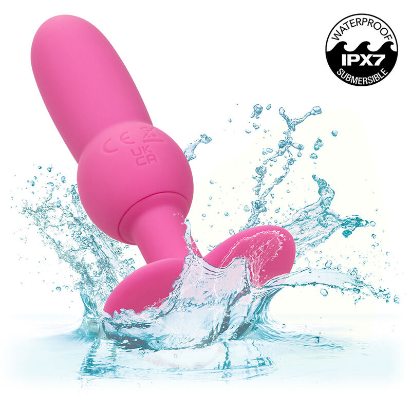 CALEXOTICS - PREMIER PLUG ANAL AVEC SONDE PERLÉE 10 VIBRATIONS ROSE