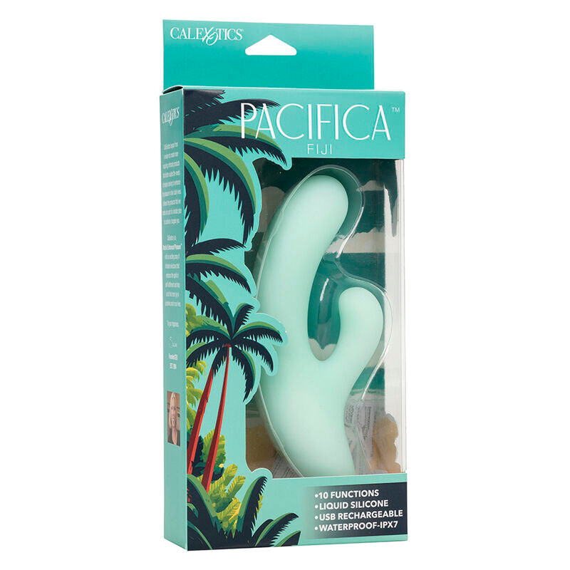 CALEXOTICS - PACIFICA FIJI VIBRATOR &amp; ESTIMULATOR G-SPOT 10 VIBRATIES AQUA