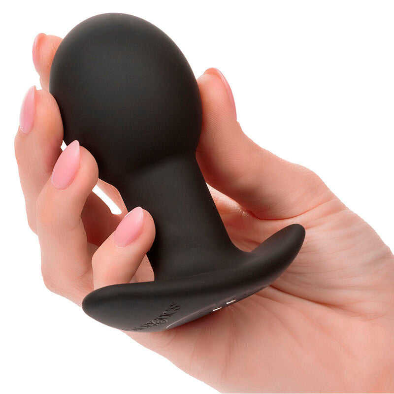 CALEXOTICS - PLUG ANAL ROCK BOTTOM 10 VIBRATIONS SILICONE NOIR