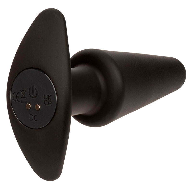 CALEXOTICS - PLUG ANAL CONIQUE ROCK BOTTOM 10 VIBRATIONS SILICONE NOIR